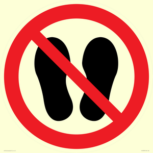 Do not step or stand here symbol only